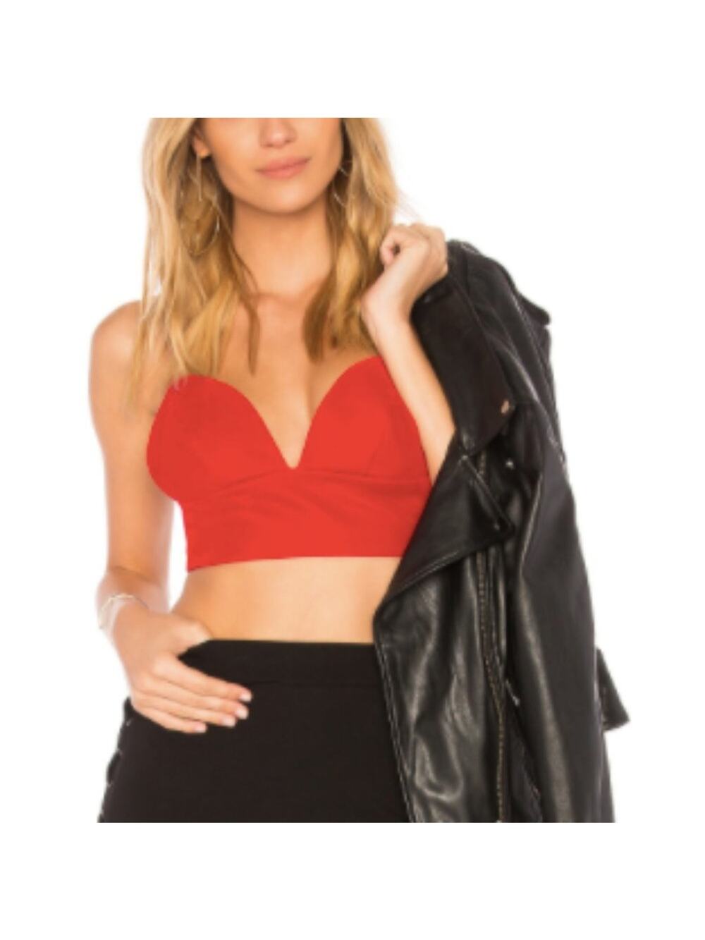 Revolve by the way. Marla Red Velvet Crop Top